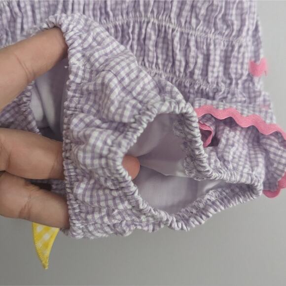 Funtasia Too Ice Cream Cone Seersucker Swimsuit 6 Months Purple - Picture 2 of 5